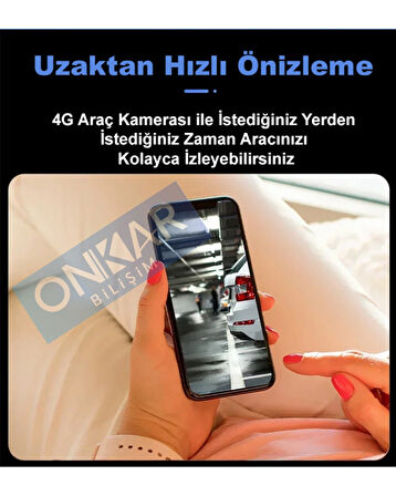 3MP 1080P Sim Kartlı GPS Uydudan Takipli Canlı İzlemeli Araç Kamerası