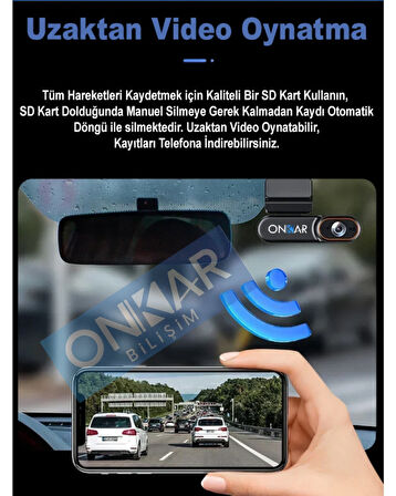 3MP 1080P Sim Kartlı GPS Uydudan Takipli Canlı İzlemeli Araç Kamerası