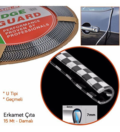 Balp Elkamet Çıta U Tipi Geçmeli Damalı 2 Metre 7Mm