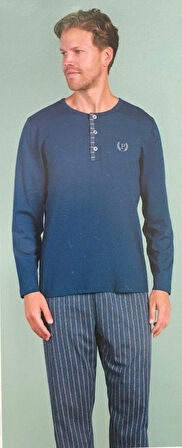 Pijadore Erkek %100 Pamuk Süprem Mevsimlik Uzun Kollu Pijama Takımı 1934