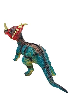 Detaylı Tasarım, Sesli Özellik: Büyük Boy 45cm. Styracosaurus Oyuncakla Eğlence Katlanıyor