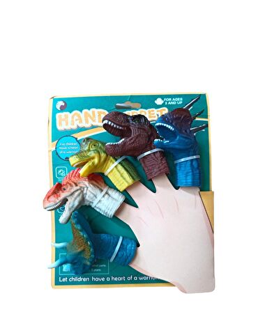 Hand Puppet Dinazor Parmak Kuklası Eğlenceli Oyuncak Seti Dinozor Parmak Kukla 5li