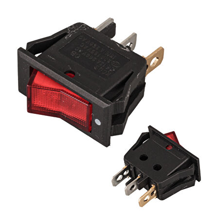 Ayt IC-113-8 Tekli Anahtar Işıklı On Off Aç Kapa Düğme Buton