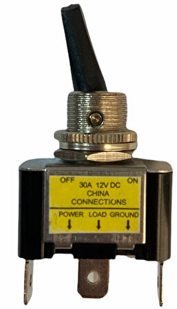 12 VOLT DC 30 AMPER TOGGLE SWİTCH ON-OFF IŞIKLI (IC-151B)