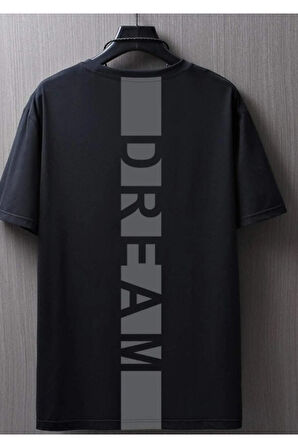 Erkek Sırt Dream Baskılı Oversize T-shirt