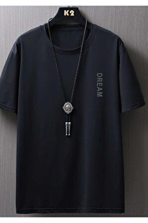 Erkek Sırt Dream Baskılı Oversize T-shirt