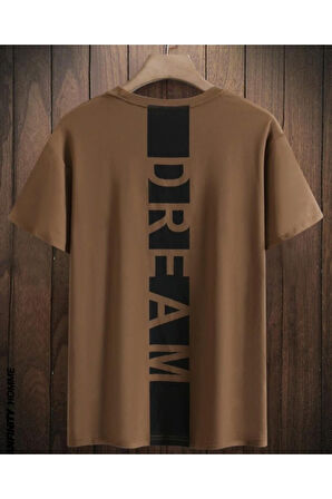 Erkek Sırt Dream Baskılı Oversize T-shirt