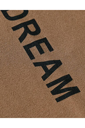 Erkek Sırt Dream Baskılı Oversize T-shirt