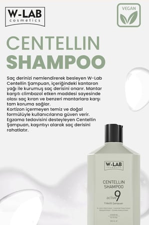 W-Lab Cosmetics Centellin 9 Aktifli Şampuan 250 ML