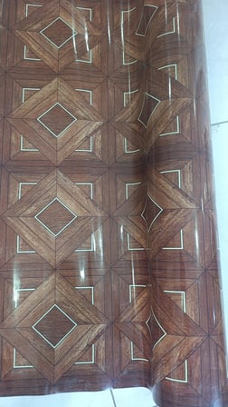 Muşamba  150 CM X 3  METRE  0.5 MM Yer Kaplama Zemin Döşeme Örtüsü BALKON MUŞAMBASI MUTFAK DÖŞEME  BEYAZ KARE