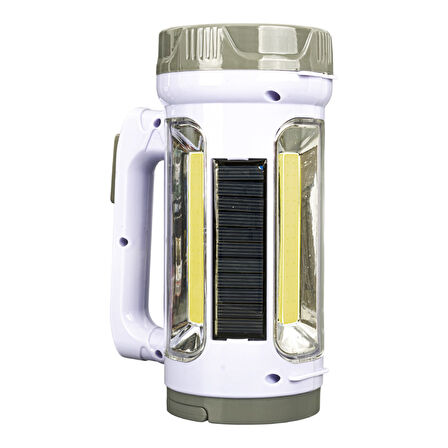 Powermaster JA-1953 Kamp Feneri Güneş Enerjili Şarjlı Işıldak El Feneri Kamp Aydınlatma Powerbank Özellikli 