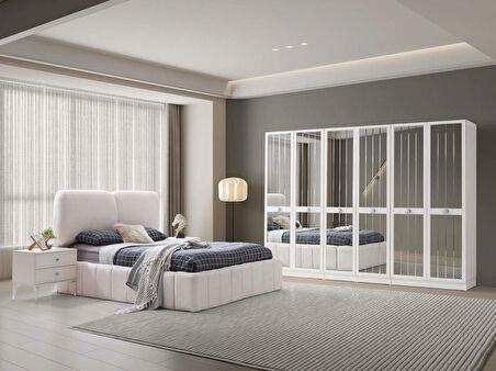 Hawaii 6 Kapaklı Gardırop %100 MDF | Ücretsiz Teslimat ve Kurulum
