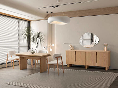 Alaska Yemek Odası Takımı %100 MDF | Ücretsiz Teslimat ve Kurulum