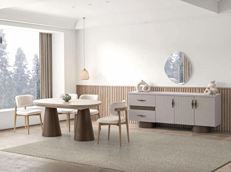 Utah Yemek Odası Takımı %100 MDF | Ücretsiz Teslimat ve Kurulum