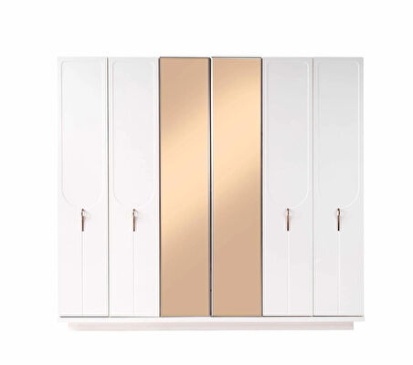 Vermont 6 Kapaklı Gardırop %100 MDF | Ücretsiz Teslimat ve Kurulum