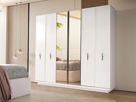 Vermont 6 Kapaklı Gardırop %100 MDF | Ücretsiz Teslimat ve Kurulum
