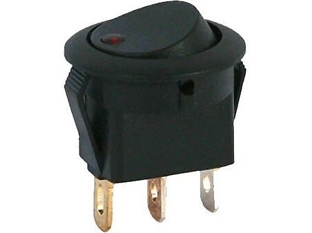 AEMPART  MİNİ ANAHTAR UNIVERSAL YUVARLAK IŞIKLI 3 PİN (10LU PAKET)