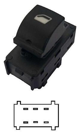 AEMPART  CAM ANAHTARI PSA 301 ELYSEE DS3 SİYAH / 11-19