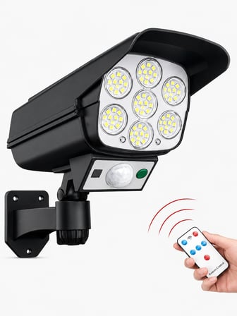 Kamera Görünümlü Hareket Sensörlü Şarjlı Güneş panelli Solar Dış Mekan ve Bahçe Led Lambası