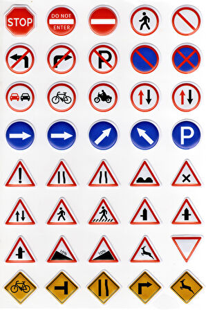 Sticker Kabartmalı A4 Boyutunda Stiker Defter, Planlayıcı Etiket-(lim541) - Trafik Levhaları
