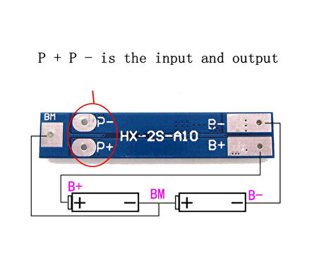 2S BMS 18650 PİL ŞARJ DEVRESİ 8 AMPER ( 2 PİL İÇİN )