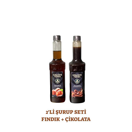 Grandeterra Çikolata + Fındık Şurubu (2 x 750 ml )
