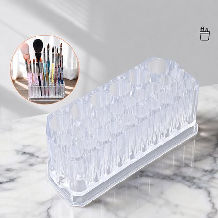 26 Gözlü Şeffaf Akrilik Nail Art Fırça Organizer BRHOL002