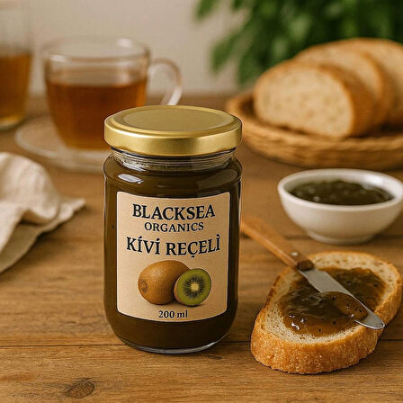 Doğal Kivi Reçeli 200 ml | Katkısız – Geleneksel Yöntemlerle Hazırlanmış | BlackSea Organics