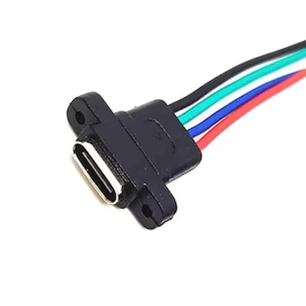 5 Adet 4 Pin Type-c Kablolu Konnektör ( Şarj Giriş Soketi )