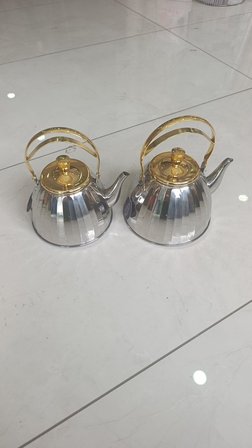 2 LİTRE VE  3 LİTRE GÜMÜŞ RENKLİ  ÇAYDANLIK TAKIMI  Paslanmaz Çelik Çaydanlık  İTHAL DEMLİK ÇAYDANLIK 