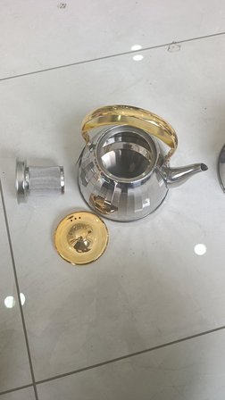 2 LİTRE VE  3 LİTRE GÜMÜŞ RENKLİ  ÇAYDANLIK TAKIMI  Paslanmaz Çelik Çaydanlık  İTHAL DEMLİK ÇAYDANLIK 