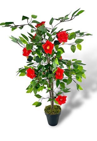 Yapay Ağaç Kırmızı Nilüfer Ağacı 90cm