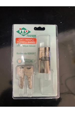 İto Kilit 68 mm Bilyalı Silindirli Çelik Kapı Kilidi Göbeği (754/68K Barel)
