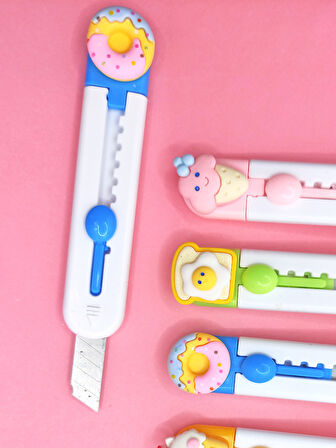 Mini Şekilli Maket Bıçağı - Sevimli Cupcake Kedi
