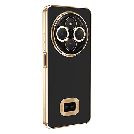 Xiaomi Redmi 14C 4G Kılıf Köşeleri Renkli Şeffaf Kamera Korumalı Silikon Luxury Kapak