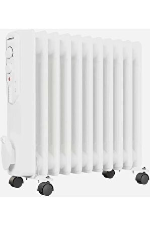 Voltomat Termostatlı 1500 W 7 Dilim Yağlı Radyatör Beyaz Isıtıcı 