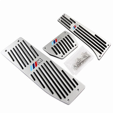 Bmw f30 f32 f36 pedal seti takımı otomotik 3 parça ///M logolu vidalı