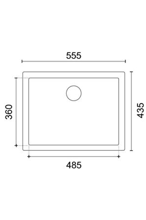 | | 1 Göz Mermer Altı 44x56 Cm Siyah Granit Evye GRNT0106