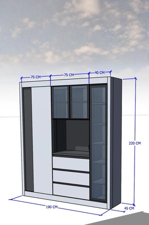 Nero Kahve Köşesi Multi 190 cm Montaj Dahil