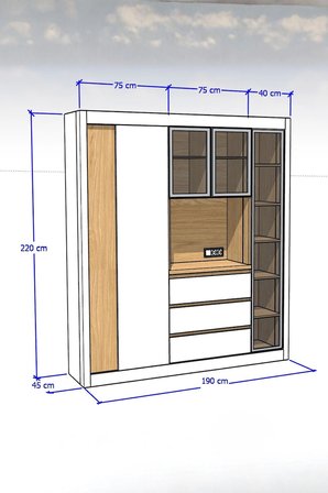 Nero Kahve Köşesi Multi 190 cm Montaj Dahil