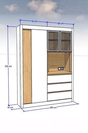 Nero Kahve Köşesi Multi Kilerli 160 cm Montaj Dahil