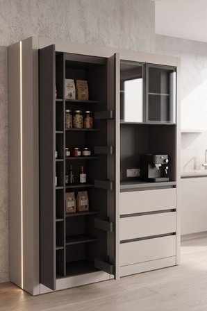 Nero Kahve Köşesi Multi  Kilerli 160 cm Montaj Dahil