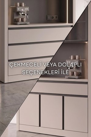 Nero Kahve Köşesi 130 cm Montaj Dahil