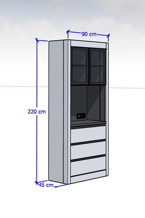 Nero Kahve Köşesi 90 cm Montaj Dahil