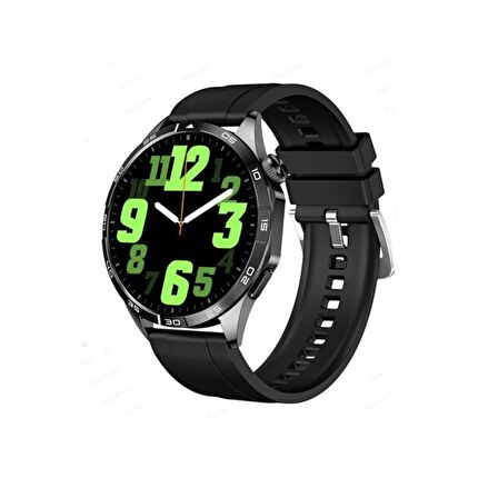 Global RW44 Watch GT4 Amoled Ekran Android İos HarmonyOs Uyumlu 3 Kordonlu Akıllı Saat Siyah WNE0888