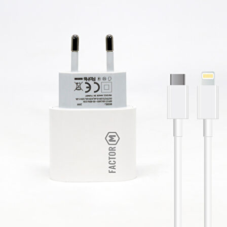 Global PD20W Quick Charger 20W Type-C to Lightning 2M Kablolu Şarj Set Beyaz