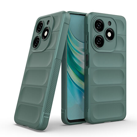 Tecno Spark 20/20C Kılıf Esnek TPU Oyuklu Arka Yüzey Tasarımlı Etnik Silikon Kapak