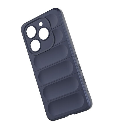 Tecno Spark 20/20C Kılıf Esnek TPU Oyuklu Arka Yüzey Tasarımlı Etnik Silikon Kapak