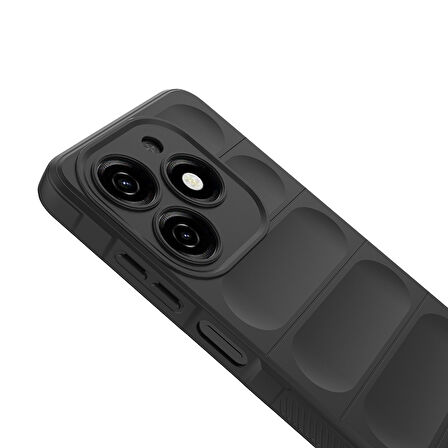 Tecno Spark 20/20C Kılıf Esnek TPU Oyuklu Arka Yüzey Tasarımlı Etnik Silikon Kapak