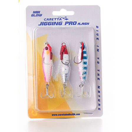Caretta Jigging Pro Flash 7gr LRF Jig Yem Mix Glow